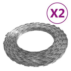 vidaXL BTO-22 pigtr&aring;d 2 stk. 100 m st&aring;l