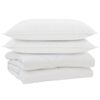 vidaXL Dyne med pude 3 stk. Hvid Mikrofiber