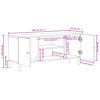 vidaXL tv-bord 105x33x46 cm massivt mangotr&aelig; sort