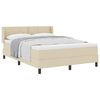 vidaXL Box spring seng med hovedg&aelig;rde Creme 200 x 160 cm Stof