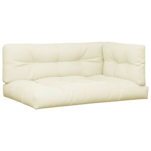 vidaXL pallehynder 5 stk. stof cremefarvet