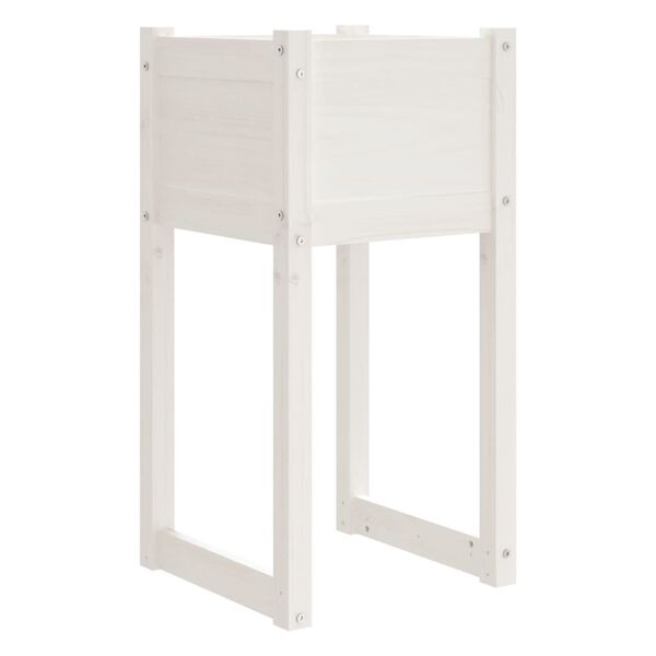 vidaXL plantekasser 2 stk. 40x40x81 cm massivt fyrretræ hvid