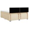 vidaXL kontinentalseng med madras 200x200 cm stof cremefarvet