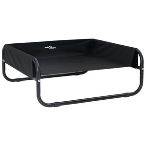 vidaXL Hundeseng Sort 75 x 75 x 30 cm St&aring;l