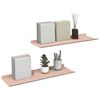 vidaXL Sv&aelig;vende hylde V&aelig;gmonteret 2 pcs Lyser&oslash;d 60 x 18 x 2,5 cm St&aring;l