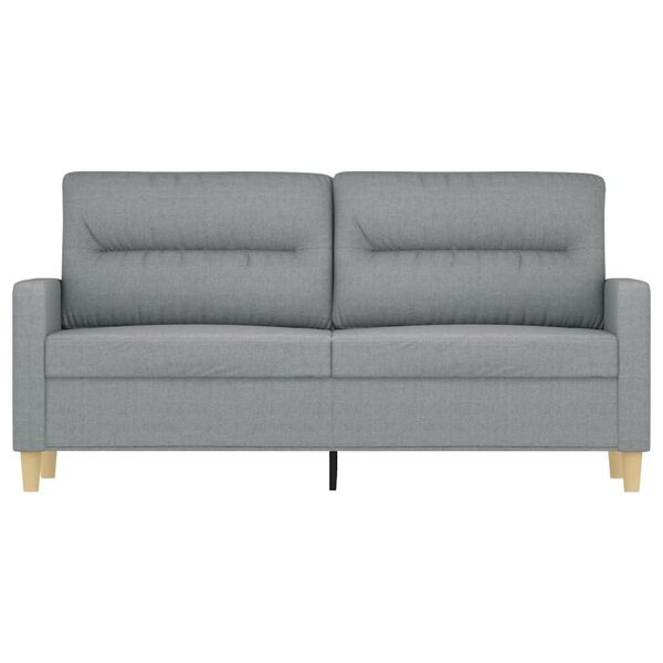 vidaXL 2-personers sofa 140 cm stof lysegrå