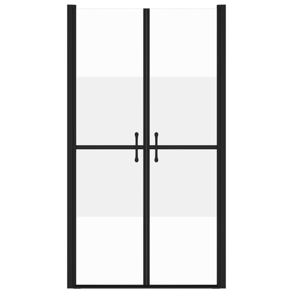 vidaXL brusedør (78-81)x190 cm sikkerhedsglas delvist matteret