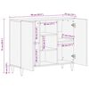 vidaXL Sideboard med hylde Brun 90 x 33 x 75 cm Massivt mangotr&aelig;