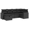 vidaXL sofas&aelig;t til haven 6 dele med hynder polyrattan sort