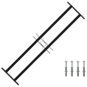 vidaXL Vinduesgitter Sort 115 x 30 cm Pulverlakeret st&aring;l