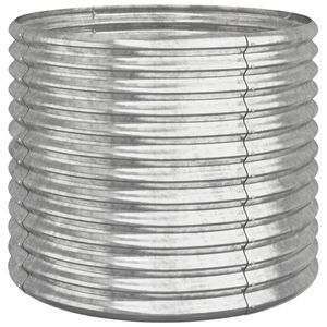 vidaXL plantekrukke 80x80x68 cm galvaniseret st&aring;l s&oslash;lvfarvet