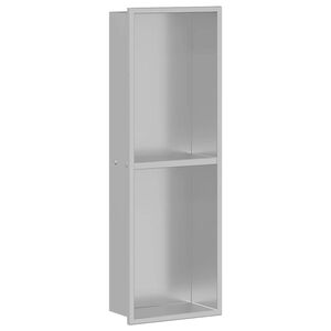 vidaXL Bruse Niche S&oslash;lv 60 x 20 x 9,5 cm Rustfrit st&aring;l