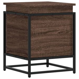 vidaXL opbevaringsboks med l&aring;g 40x40x51,5 cm konstrueret tr&aelig; brunt eg