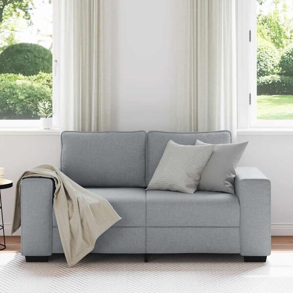 vidaXL 2-personers sofa 160x77x82 cm stof lysegr&aring;