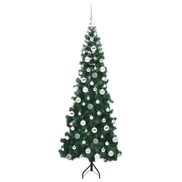 vidaXL Hj&oslash;rne Kunstigt Juletr&aelig; med 300 LED'er Gr&oslash;n 180 cm PVC og metal