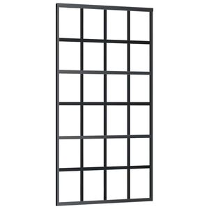 vidaXL skyded&oslash;r 102x205 cm sikkerhedsglas og aluminium sort
