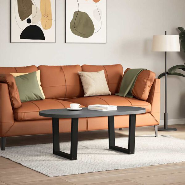 vidaXL sofabordsben V-formet 2 stk. sort 60 x (42-43,3) cm st&aring;l