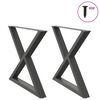 vidaXL spisebordsben 2 stk. antracit 90 x (72-73,3) cm st&aring;l