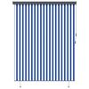 vidaXL Rullegardin Stribet Bl&aring; og Hvid 200 x 250 cm Stof og Aluminium