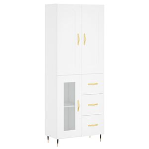vidaXL h&oslash;jskab 69,5x34x180 cm konstrueret tr&aelig; hvid