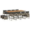 vidaXL spisebordss&aelig;t til haven 13 dele med hynder polyrattan gr&aring;