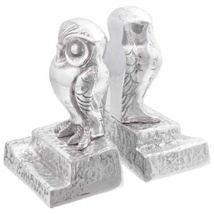 vidaXL Bogst&oslash;tter 2 stk. S&oslash;lv 12 x 9 x 19 cm Aluminium