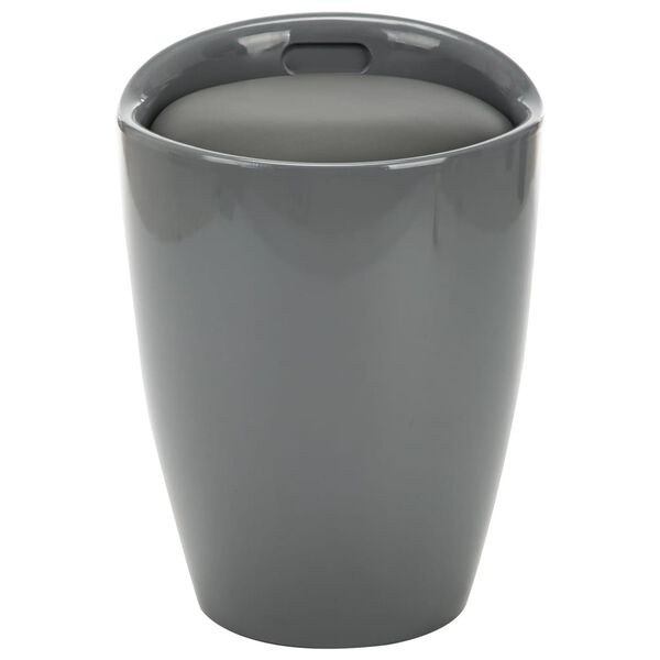 vidaXL opbevaringstaburet kunstlæder grå