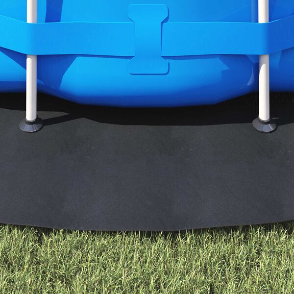 vidaXL Pool Bundark Sort &Oslash; 366 cm Non-woven stof