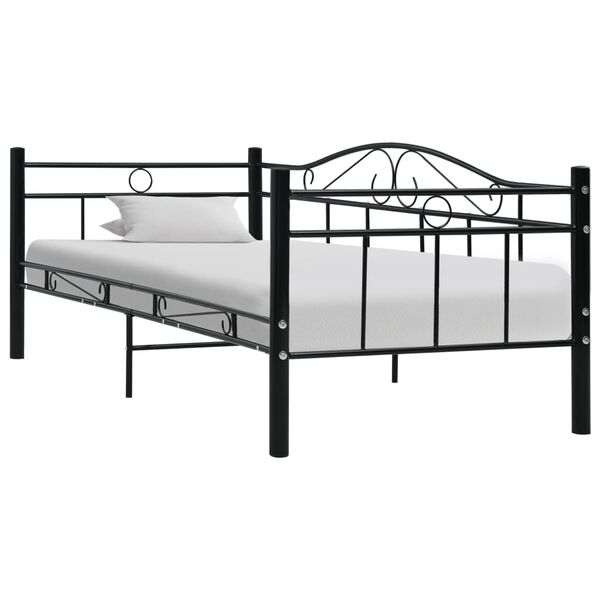 vidaXL stel til daybed 90x200 cm metal sort