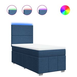 vidaXL kontinentalseng med madras 90x200 cm stof bl&aring;