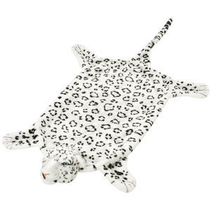 vidaXL leopardt&aelig;ppe plys 139 cm hvid
