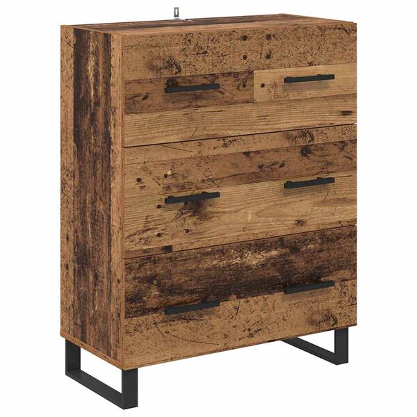 vidaXL Sideboard Gammelt tr&aelig; 69,5 x 34 x 90 cm Ingeni&oslash;rt tr&aelig; og jern