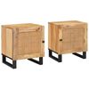 vidaXL Natskab 2 pcs Naturfarvet 40 x 33 x 46 cm