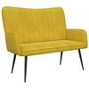 vidaXL 2-personers sofa Gul 115 x 61 x 87 cm Fl&oslash;jl