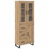 vidaXL Highboard 2 pcs Artisan Egetr&aelig; 69,5 x 34 x 180 cm