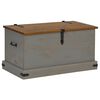 vidaXL opbevaringskiste HALDEN 91x48x47 cm massivt fyrretr&aelig; gr&aring;