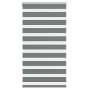 vidaXL zebragardin m&oslash;rkegr&aring; 70x150 cm stofbredde 65,9 cm polyester