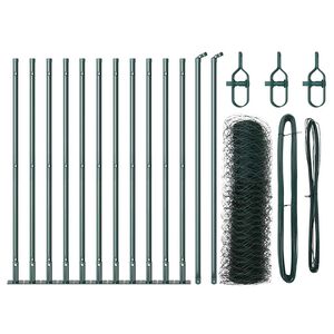 vidaXL Hegnsp&aelig;l Gr&oslash;n 25 x 0,6 m (36 mm mesh) St&aring;l og PVC