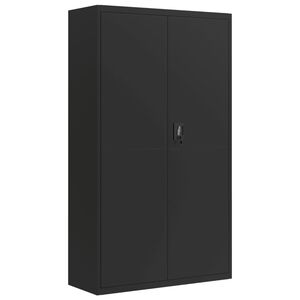 vidaXL arkivskab 105x40x180 cm st&aring;l sort
