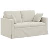 vidaXL Sofa 2 pcs Creme 138 x 78 x 80 cm Fl&oslash;jl