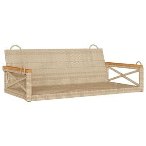 vidaXL gyngeb&aelig;nk 109x62x40 cm polyrattan beige