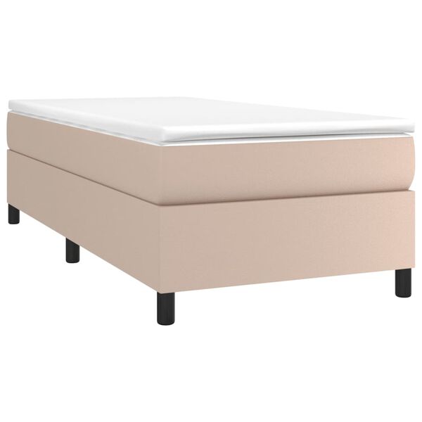vidaXL Boxspring sengeramme 80x200 cm kunstl&aelig;der cappuccinofarvet