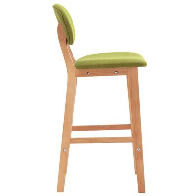 vidaXL barstole 2 stk. stof grøn