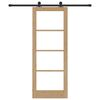 vidaXL Skydedør ORKDAL Naturlig og sort 78 x 202 cm