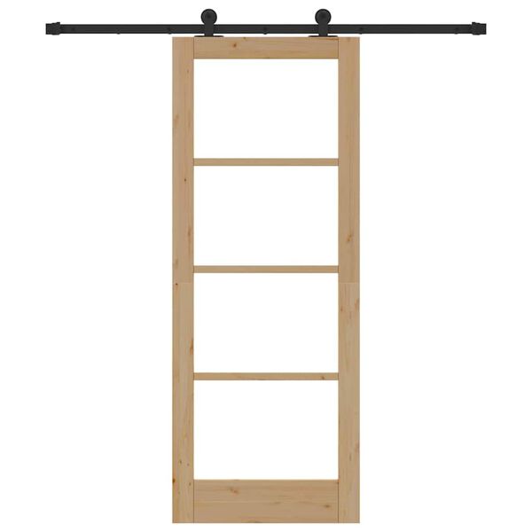 vidaXL Skydedør ORKDAL Naturlig og sort 78 x 202 cm