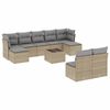 vidaXL sofas&aelig;t til haven 10 dele med hynder polyrattan beige