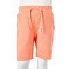 Shorts til børn str. 104 med snøre neon-orange