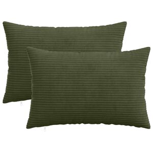 vidaXL Pudebetr&aelig;k 2 pcs HEERLEN Gr&oslash;n 30 x 50 cm cordfl&oslash;jl