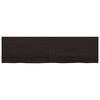 vidaXL bordplade til badev&aelig;relse 220x60x(2-4) cm massivt tr&aelig; m&oslash;rkebrun