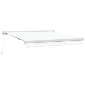 vidaXL Udtr&aelig;kkelig markise Hvid 300 x 250 cm Canvas og Aluminium